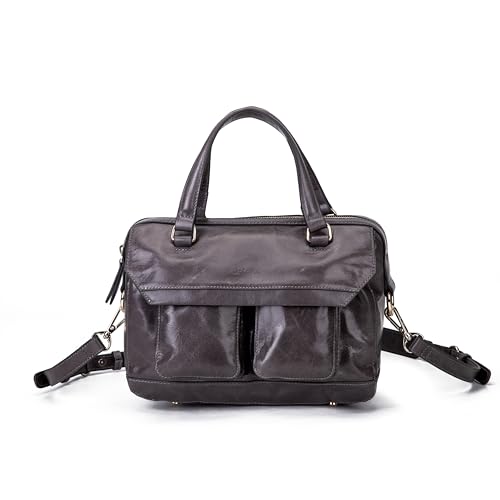 Kate Lee Damen Ledertasche Grau Leder Mini Fiona Tasche von Kate Lee