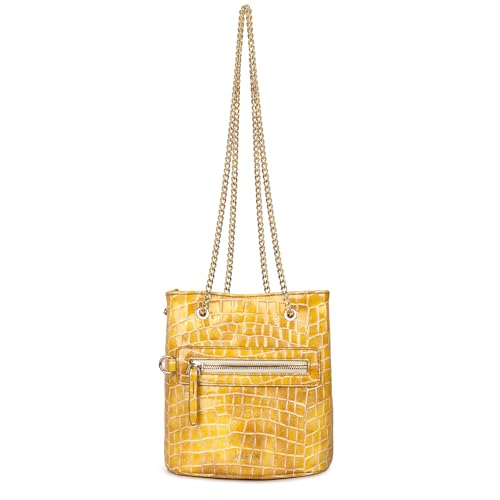 Kate Lee Damen Ledertasche Leder Tasche M Kacy Ice Yellow se, gelb von Kate Lee