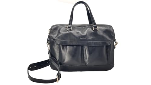 Kate Lee Damen Sac Cabas en Cuir Fiona Noir Tasche, Schwarz von Kate Lee