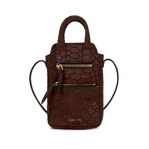 Kate Lee Damen Sac en Cuir Pochette Téléphone Velya Chocolat Tasche, braun von Kate Lee