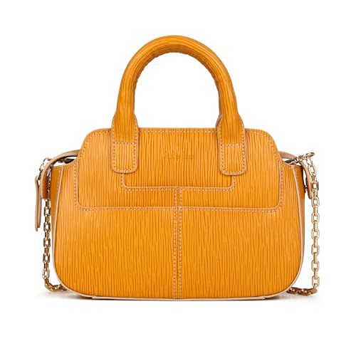 Kate Lee Damen Sac en Cuir Porté Bandoulière Dori Jaune Tasche, gelb von Kate Lee