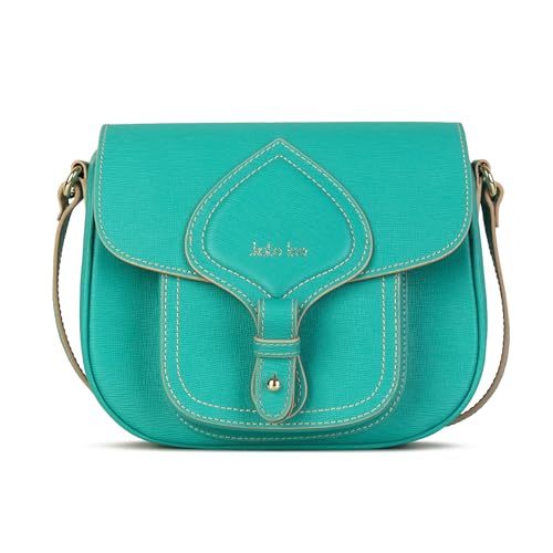 Kate Lee Damen Sac en Cuir Porté Bandoulière Petite Gibeciere Emelyne Vert D'eau Ledertasche, wassergrün von Kate Lee
