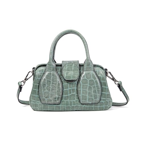Kate Lee Damen Sac en Cuir Porté Bandoulière Pikasso Vert Amande Ledertasche, mandelgrün von Kate Lee