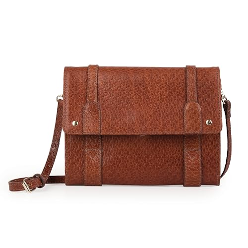 Kate Lee Damen Sac en Cuir Tess Marron Ledertasche, braun von Kate Lee