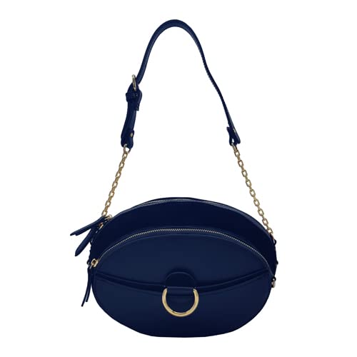 Kate Lee Damen Sac en Cuir porté épaule PALOMA Schultertasche aus Leder, Blau, One Size von Kate Lee