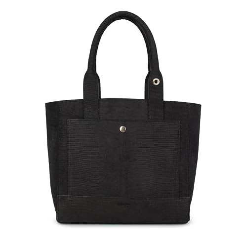 Kate Lee Damen Schultertasche Marjane aus Leder, Schwarz Ledertasche von Kate Lee