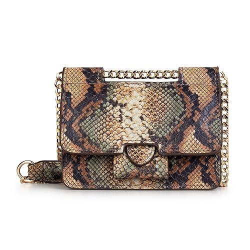 Kate Lee Damen Tasche Mini Tiny Ophelia Grün Braun Schultertasche von Kate Lee