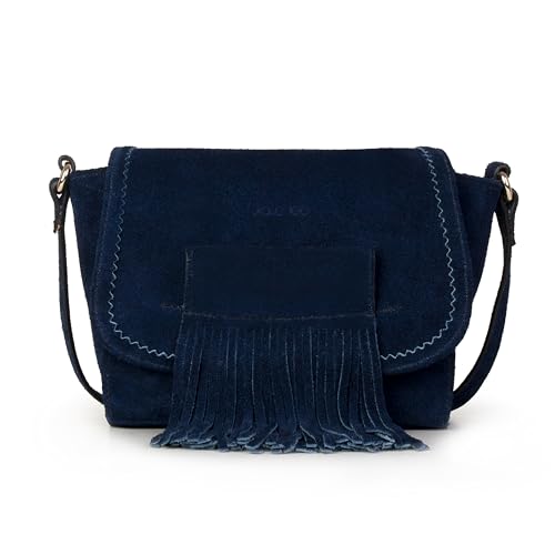 Kate Lee Damen Tasche aus Leder mit Schulterriemen, Mini Fleya, Nachtblau Ledertasche, blau von Kate Lee