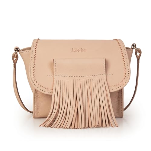 Kate Lee Damen Tasche aus Leder mit Schulterriemen, Mini Fleya Nude Ledertasche, Rosa von Kate Lee