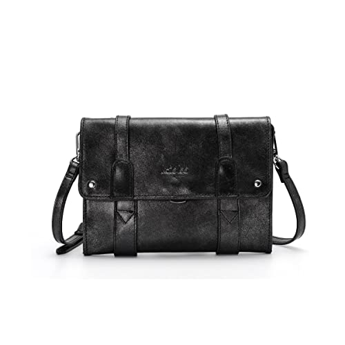 Kate Lee Damen Tess Silber Tasche, schwarz/silberfarben von Kate Lee