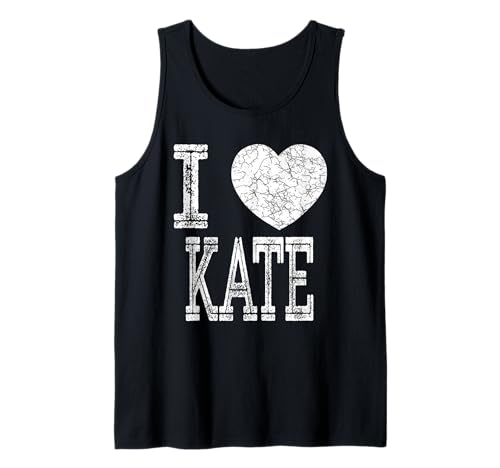 Ich liebe Kate Valentine Freundin Mädchen Tochter Herz Frau Na Tank Top von Kate Matching Family Reunion T Shirt