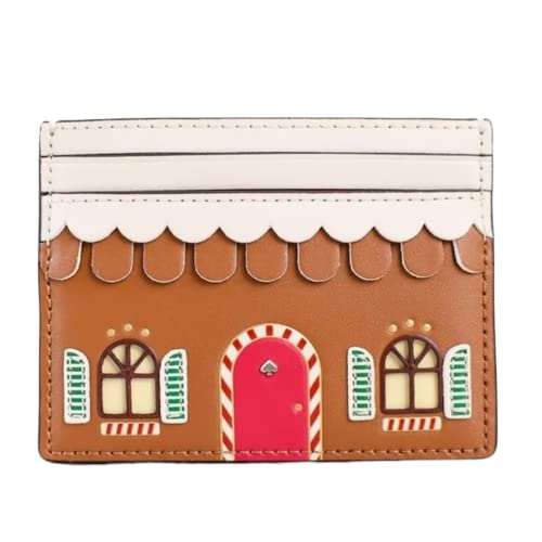 Kate Spade Gingerbread House Small Slim Card Holder Wallet Leather von Kate Spade