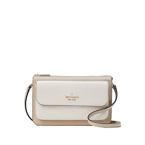 Kate Spade Handtasche für Damen, Leila, kleine Klappe, Umhängetasche, Hell, sandfarben, Small von Kate Spade New York