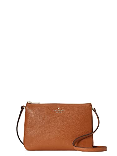 Kate Spade Leila Triple Gusset Crossbody Pebbled Leather Shoulder Bag Gingerbread/Brown von Kate Spade New York