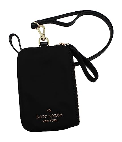 Kate Spade New York Chelsea Kartenetui, Schlüsselband, Schwarz, Schwarz (001), Small, Kartenetui Lanyard von Kate Spade New York