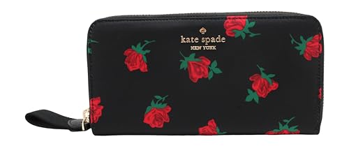 Kate Spade New York Chelsea Rose Toss Printed Large Continental Wallet Black Multi, Black Multi (001), Große Continental Geldbörse von Kate Spade New York