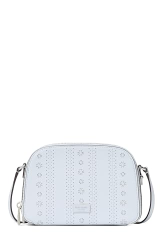 Kate Spade New York Damen Devin Saffiano Leather Double Zip Dome Crossbody Kuppel Umhängetasche, Pointelle Taro Milk von Kate Spade New York