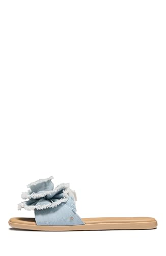 Kate Spade New York Damen Flourish Flat Sandle Flache Sandale, Denim Walnut Shell, 39 EU von Kate Spade New York