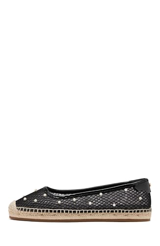 Kate Spade New York Damen Pearl Fishnet Espadrille Ballet Flat Flacher Slipper, Schwarz, 38 EU von Kate Spade New York