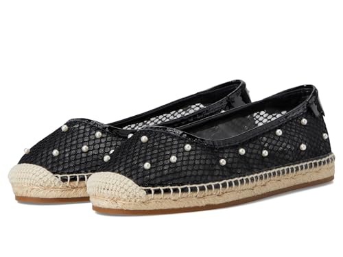 Kate Spade New York Damen Pearl Fishnet Espadrille Ballet Flat Flacher Slipper, schwarz/weiß, 40 EU von Kate Spade New York