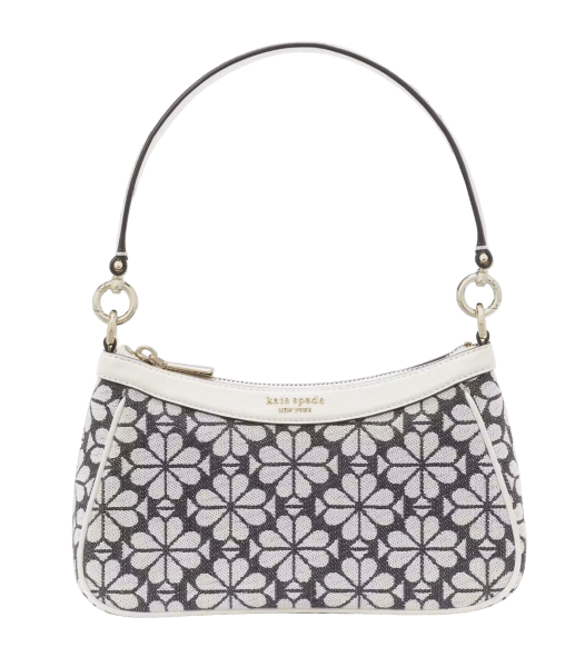 Kate Spade New York - Kate Spade Flowers Schultertasche, Umhängetasche, Grau-Creme von Kate Spade New York