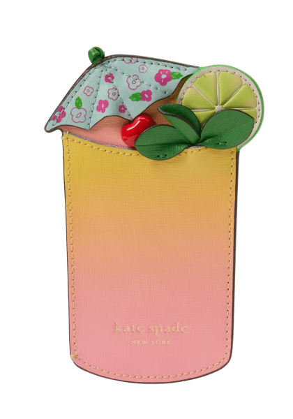 Kate Spade New York - Kate Spade Playa Ombre Drink, Kartenetui, Gelb-Rosa von Kate Spade New York