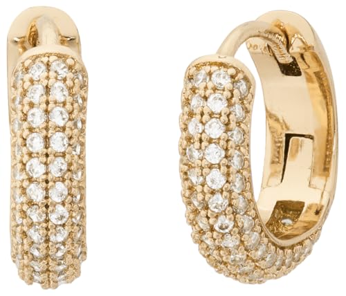 Kate Spade New York Pave Mini Huggies, klar/gold von Kate Spade New York