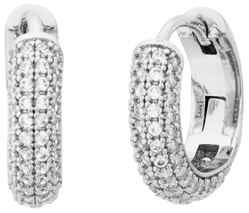 Kate Spade New York Pave Mini Huggies, klar/Silber von Kate Spade New York