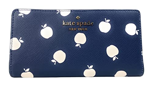 Kate Spade New York Staci Große Slim Wallet in Orchard Toss Blue, Orchard Toss, Faltbare Brieftasche von Kate Spade New York