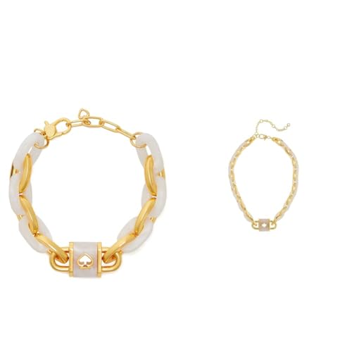 Kate Spade New York Statement-Gliederarmband und Halskette, Weißgold Kate Spade New York Statement-Gliederarmband und Halskette, Weißgold von Kate Spade New York
