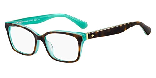 kate spade new york Unisex Jeri Sonnenbrille, Havana Aqua, 52 von kate spade new york