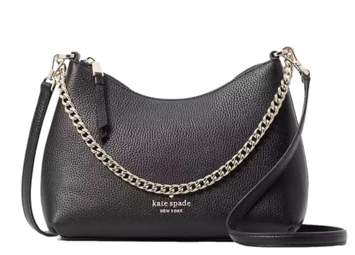 Kate Spade New York Zippy Damen Umhängetasche aus genarbtem Leder, Schwarz von Kate Spade New York