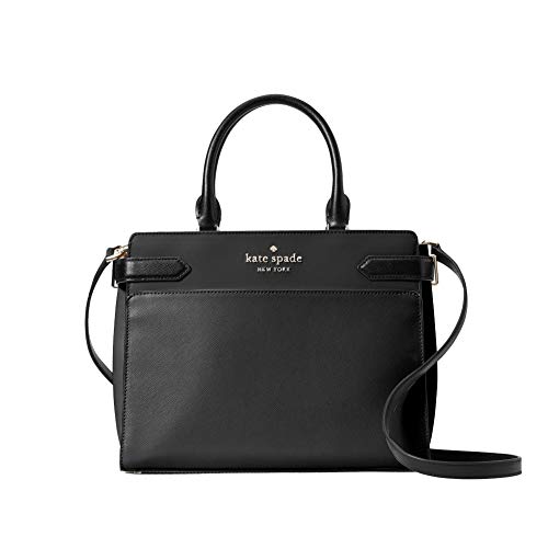 Kate Spade Staci Medium Satchel Crossgrain Leather Black von Kate Spade New York