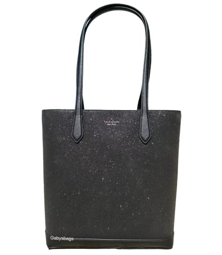 kate spade Tinsel Glitter Shoulder Tote Bag Handbag Holiday Collection 2022 (Black) von Kate Spade New York