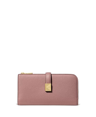 kate spade new york Damen Deco Pebbled Leather Zip Slim Wallet, Dusk Rose, Einheitsgröße von Kate Spade New York