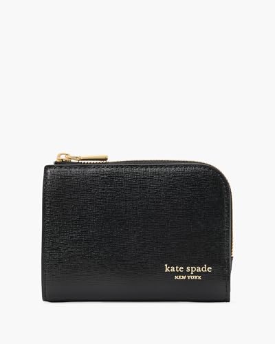 kate spade new york Damen Devin Saffiano Leather Small Compact Wallet Kompakte Brieftasche, Schwarz von Kate Spade New York