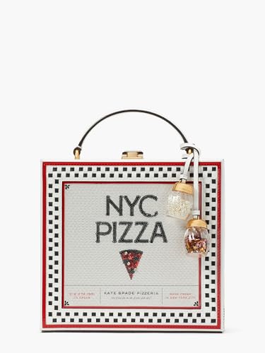 kate spade new york Damen Slice Printed Spazzolato Leather 3D Pizza Box Top Handle Bag Tasche mit Tragegriff Oben, Mehrfarbig/Meereswellen (Ocean Tides) von Kate Spade New York