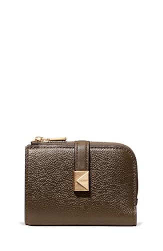 kate spade new york Damen Tribeca Pebbled Leather Small Compact Wallet Bi-Fold, Burnt Sage, Einheitsgröße, Deco Geldbörse aus genarbtem Leder, klein, kompakt von Kate Spade New York
