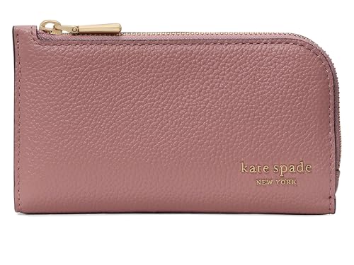 kate spade new york Devin Geldbörse für Damen, genarbtes Leder, klein, schmal, Bifold, Dusk Rose, Einheitsgröße von Kate Spade New York