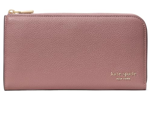 kate spade new york Devin Pebbled Leather Zip Around Continental Wallet Dusk Rose von Kate Spade New York