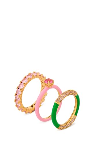 kate spade new york Hint Of Shimmer Stapelring-Set, 9, Beschichtetes Metall, Zirkonia, Zirkonia von Kate Spade New York