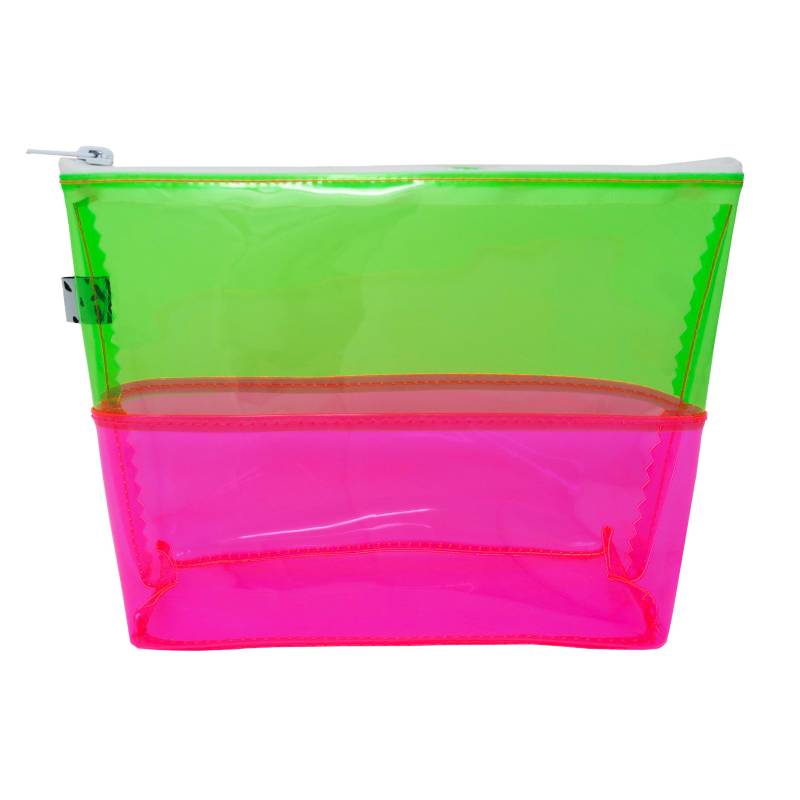 Green & Pink Jelly Kulturtasche | Neon Gelee Beutel Pvc Kunststoffreißverschlussbeutel von KateCornShop