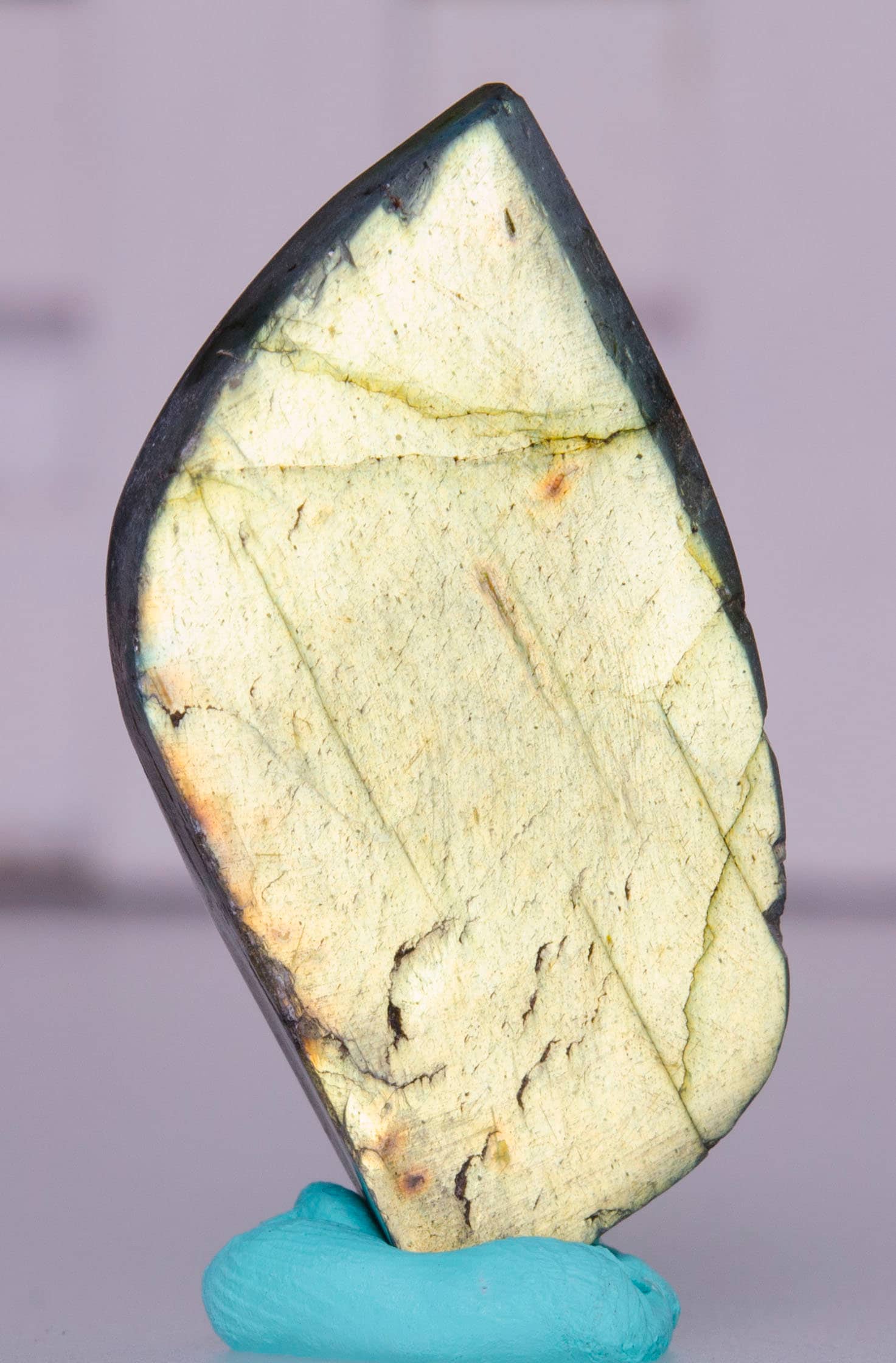 Labradorit Hellgelb Blitz Seltene Naturstein Polierte Perlen Steinscheibe Für Schmuckherstellung-Dekor-Anhänger-Halskette-Armband-Geschenk Sie von KateGemStones