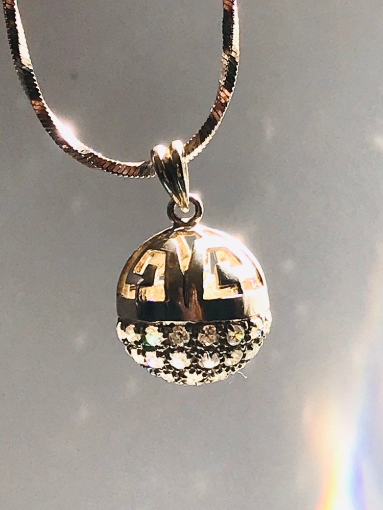 Vintage Unglaublich Funkelnde Sterling Und Kristallkugel Halskette, Feinen Schmuck von KatekaisAlchemy