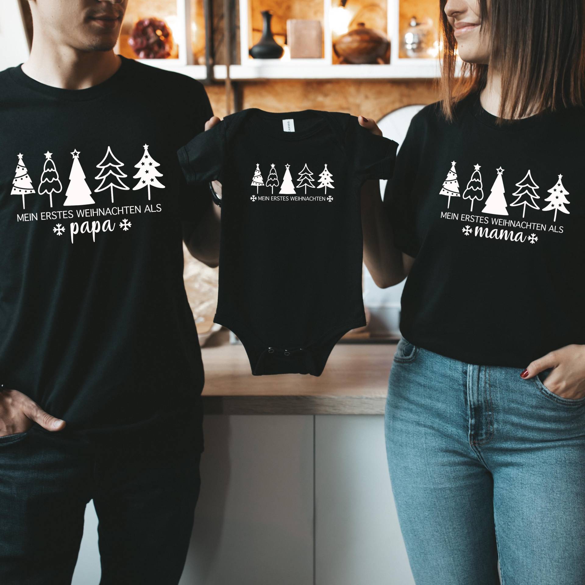 Matching Tshirt | Familien Shirts Weihnachten Erstes Partnerlook Blusen von Katelier1