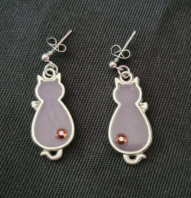 Ohrringe Katze von KathKreativ