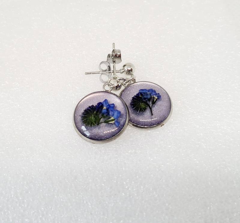 Ohrringe Mit Echter Blume Ohrringe Mit Echter Blume von KathKreativ