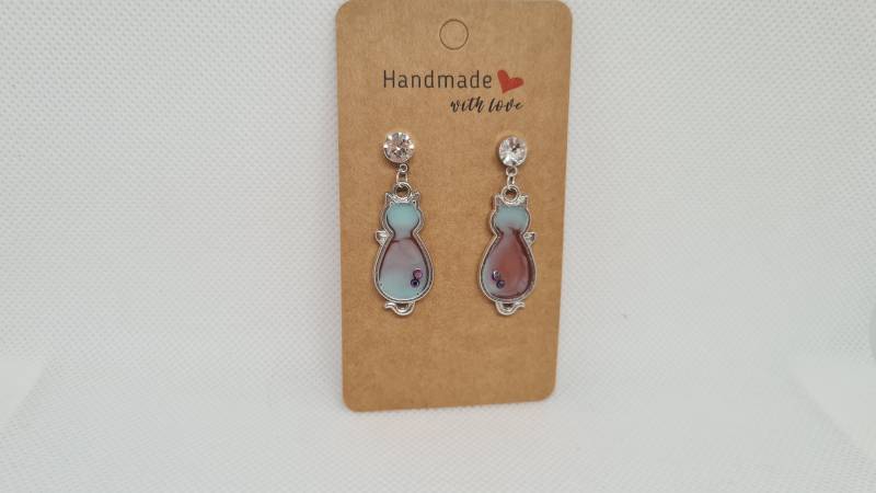 Süße Ohrringe Katze von KathKreativ