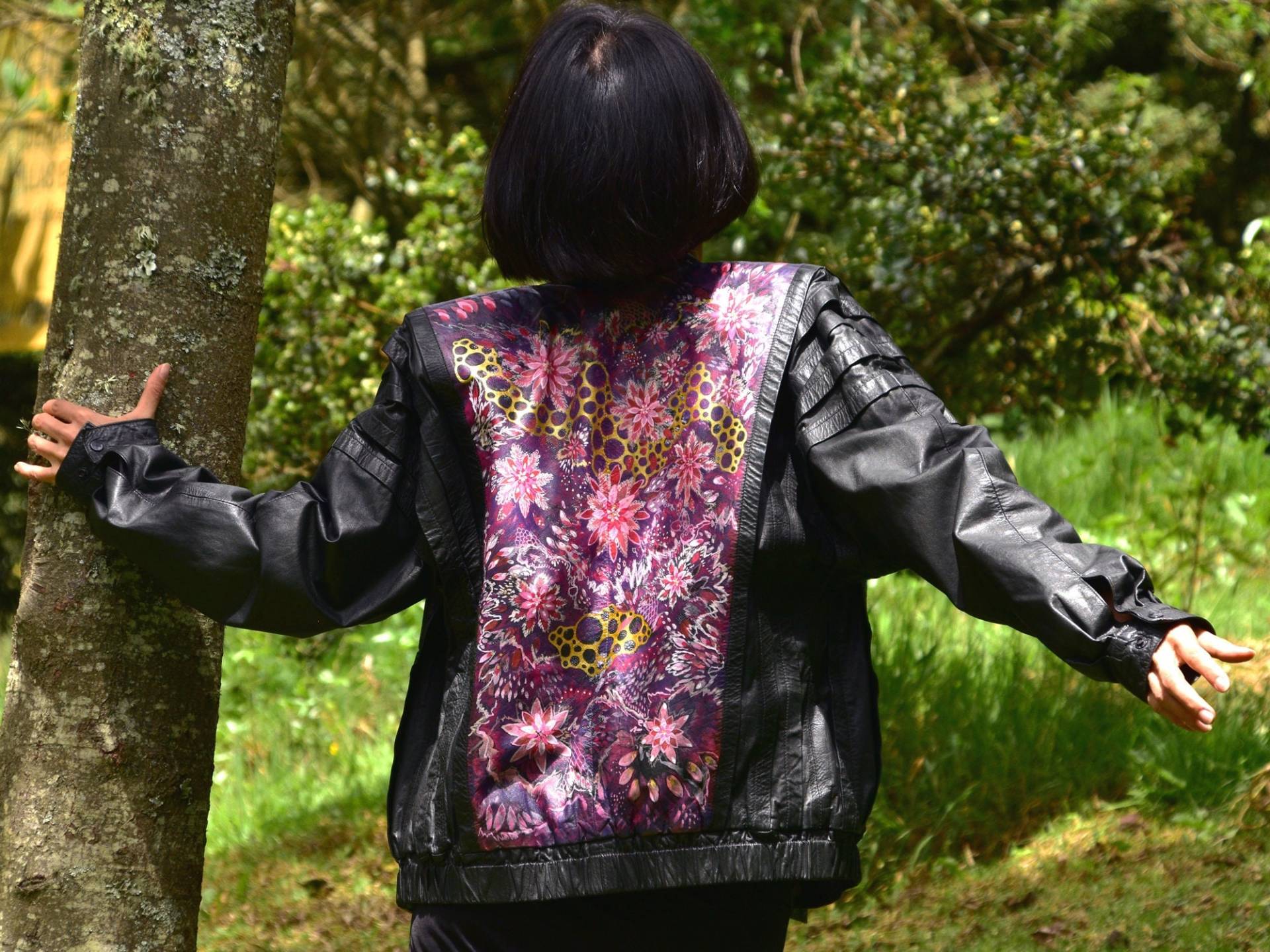 Leather Jacket Handpainted Leather Jacket Handpainted von KathLoewe