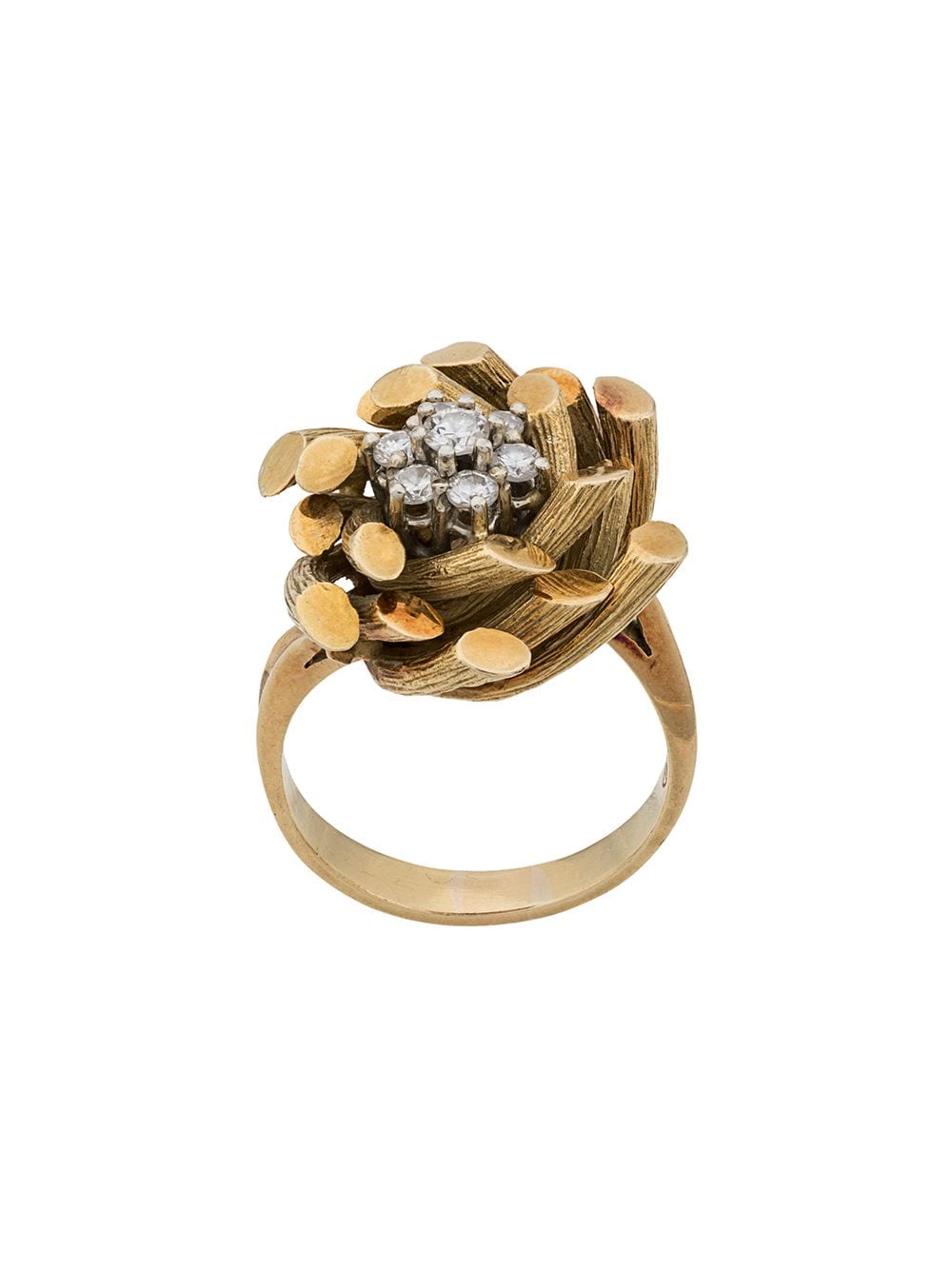 Katheleys Vintage 1970 'Gubelin' Ring im Bambusdesign - Gold von Katheleys Vintage